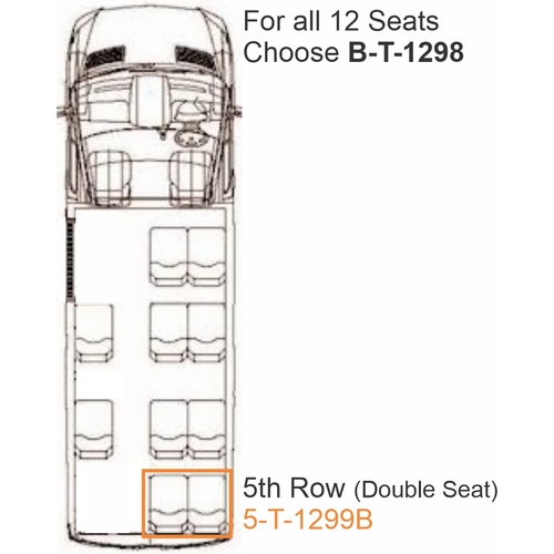 Toyota Hiace Commuter (GDH322R) (02/2019-Current) 12 Seater Bus Wetseat Seat Covers (5th Row Double Seat)