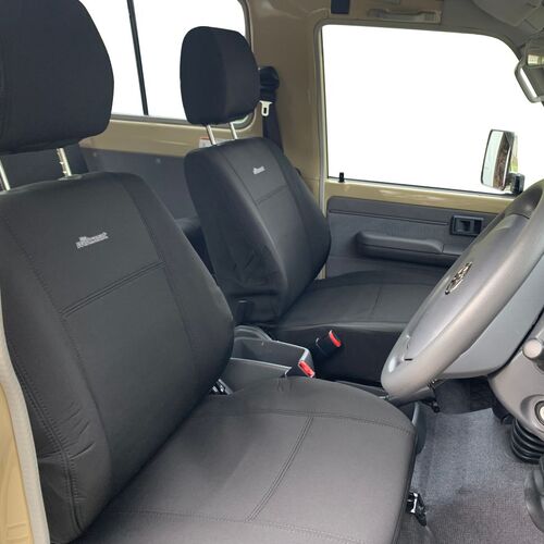 BUNDLE TOYOTA LANDCRUISER 76 Series GXL Wagon in Black Neoprene with Black Stitching