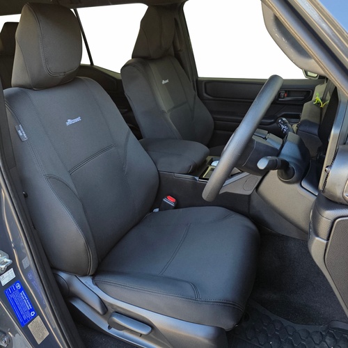 BUNDLE TOYOTA PRADO 250 Series GX/GXL/ALTITUDE/VX (08/2024-Current) in Black Neoprene with Black Stitching