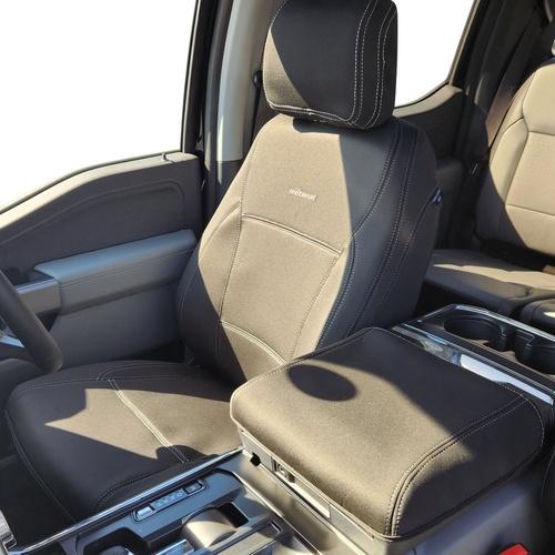 BUNDLE FORD F-150 (03/2023-Current) LARIAT Dual Cab in Black Neoprene with Black Stitching