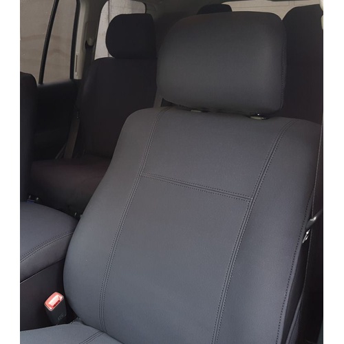 BUNDLE Lexus LX570 J200 (1/2014-06/2015) (Models with no screens behind front seats) Wagon Wetseat Neoprene Seat Covers in Black Neoprene with Black S