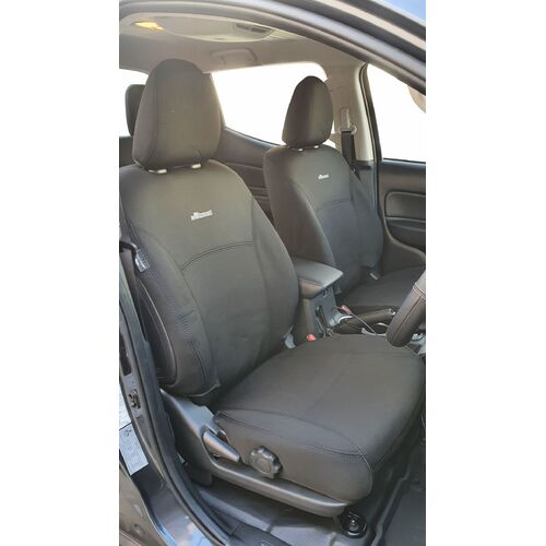 BUNDLE MITSUBISHI OUTLANDER ZL (10/2017-06/2021) Wagon  in Black Neoprene with Black Stitching