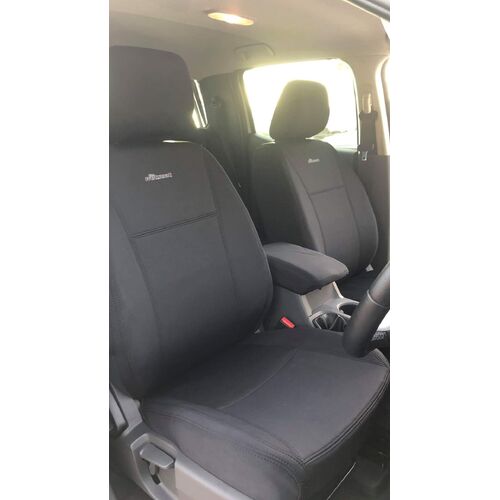 BUNDLE FORD RANGER PX2/PX3 (07/2015-11/2020) Dual Cab in Black Neoprene with Blue Stitching