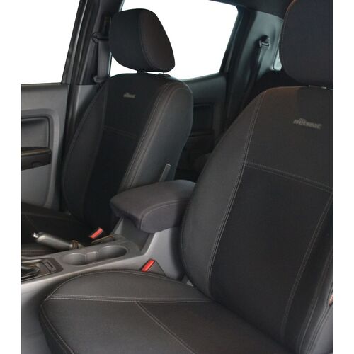 BUNDLE FORD RANGER PX2/PX3 (07/2015-11/2020) Dual Cab in Black Neoprene with Charcoal Stitching