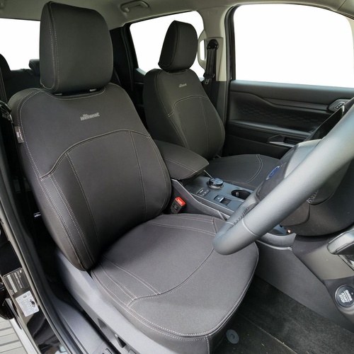BUNDLE FORD RANGER PY Next Gen (07/2022-Current) XL/XLS/Black Edition Dual Cab in Black Neoprene with Charcoal Stitching