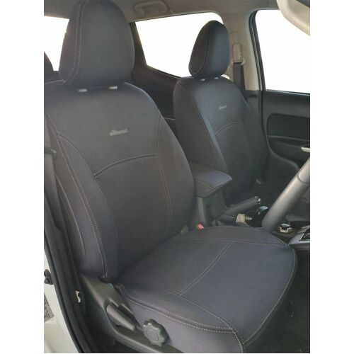 BUNDLE MITSUBISHI TRITON MR GLS Premium/GSR Dual Cab in Black Neoprene with Charcoal Stitching