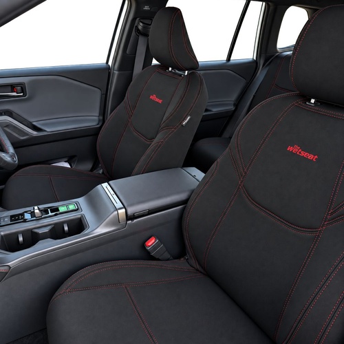 BUNDLE TOYOTA RAV4 XSE/GR-S PHEV (2026-Current) in Black Neoprene with Red Stitching
