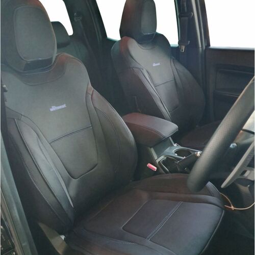 BUNDLE FORD RAPTOR (07/2018-06/2022) Dual Cab in Black Neoprene with Red Stitching