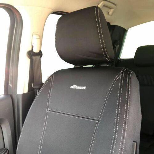 BUNDLE FORD RANGER PX3 (12/2020-06/2022) FX4 Max/Wildtrak Dual Cab in Black Neoprene with White Stitching