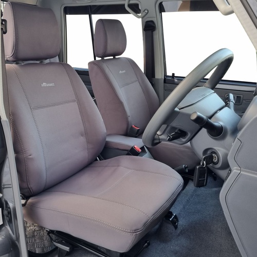 BUNDLE TOYOTA LANDCRUISER 76 Series (09/2023-Current) GXL/Workmate Wagon in Grey Neoprene with Charcoal Stitching