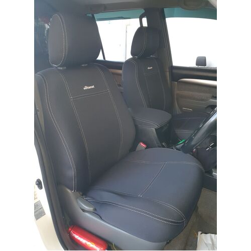 BUNDLE TOYOTA PRADO 120 Series GXL/Grande/VX (Electric Seat) in Grey Neoprene with Charcoal Stitching