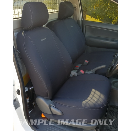 Toyota Landcruiser 78 Series (10/1999-Current) Workmate (Front Bucket and 3/4 Seat) (11 Seater) Troop Carrier Wetseat Seat Covers (Front)