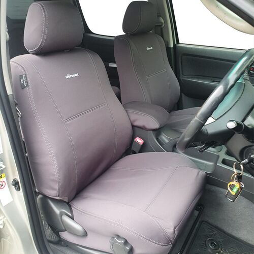 Toyota Hilux N70 (10/2014-07/2015) Black Limited Edition Dual Cab Ute Wetseat Seat Covers (Front)