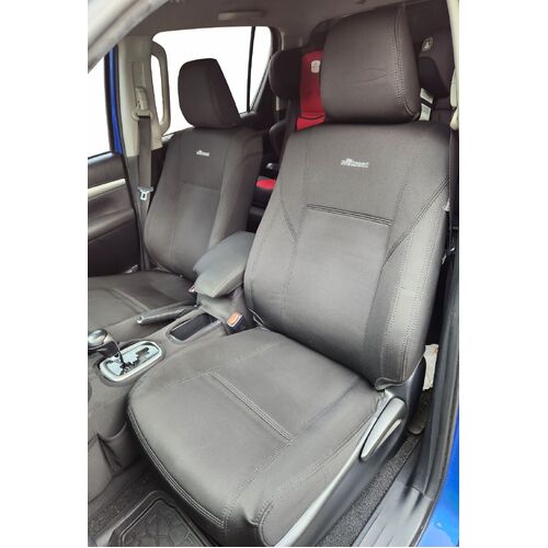 Toyota Hilux N80 (09/2015-Current) SR/SR5/ROGUE/RUGGED/X Dual Cab Ute Wetseat Seat Covers (Front)