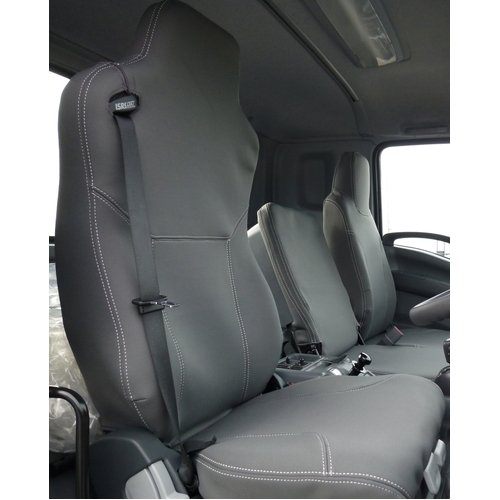 Isuzu NPR (2009-12/2018) Wide and Crew Cabs (Isrihausen Driver Side Seat) Truck Wetseat Neoprene Seat Covers (Front)